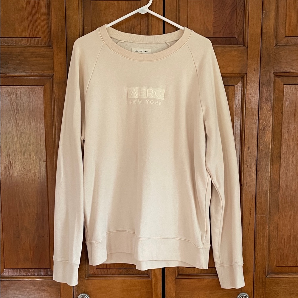 Aeropostale Cream Pullover Sweatshirt